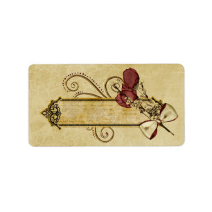 Vintage Flower Label