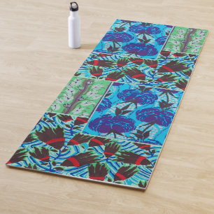 Vintage Flower Pattern Art Nouveau Botanical Yoga Mat