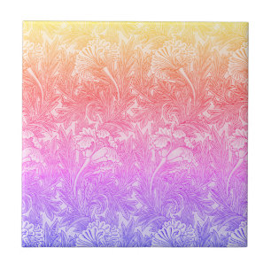 Vintage flower pattern ceramic tile