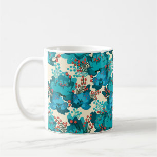 Vintage flower pattern coffee mug