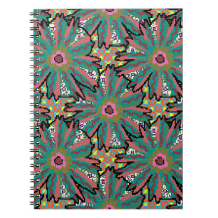 Vintage flower pattern. Doodle style, spring flor Notebook