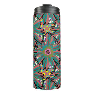 Vintage flower pattern. Doodle style,  spring flor Thermal Tumbler