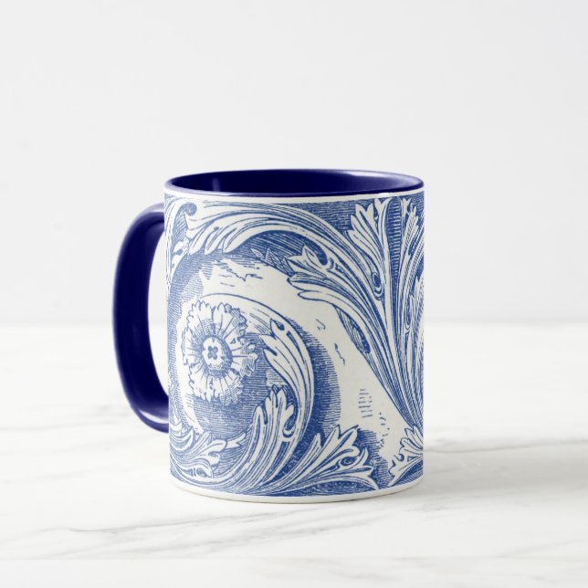 Vintage Flower Pattern Mug (Front Left)