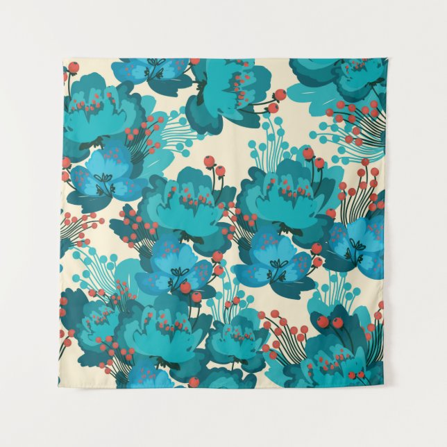 Vintage flower pattern tapestry (Front)