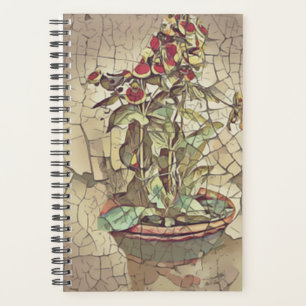 Vintage Flower Pot and Flowers Journal Planner