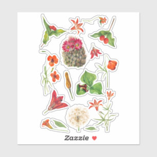  Vintage Flower Scrapbook Stickers - Classic 