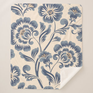 Vintage flower seamless pattern element. Elegant t Sherpa Blanket