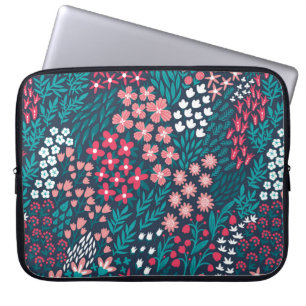 Vintage flower seamless pattern. Endless repeated Laptop Sleeve