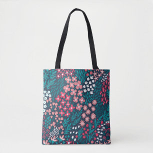 Vintage flower seamless pattern. Endless repeated Tote Bag