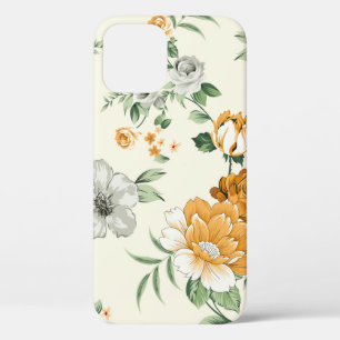 Vintage flower seamless vintage pattern on backgro iPhone 12 case