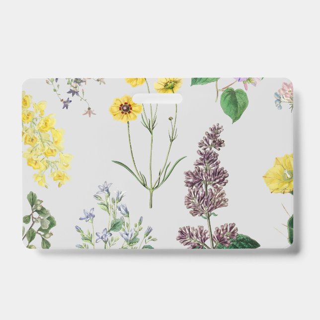 Vintage flower set ID badge (Front)