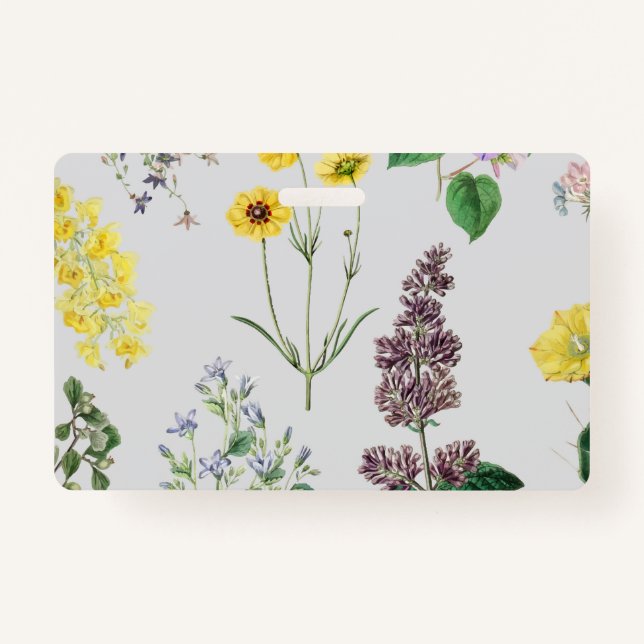 Vintage flower set ID badge (Front)