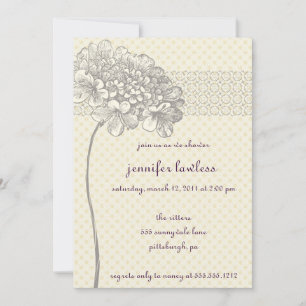 vintage flower shower invitation