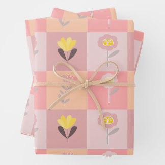 Vintage flower wrapping paper