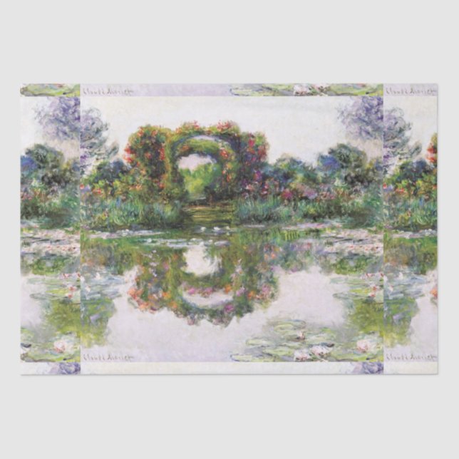 Vintage Flowering Arches Giverny Claude Monet Tissue Paper (Front)