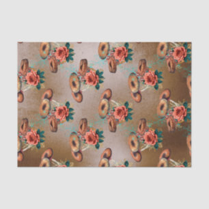 Vintage Flowers and Mushrooms Tissue Paper