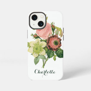 Vintage Flowers, Anemone Roses Clematis by Redoute iPhone 13 Mini Case