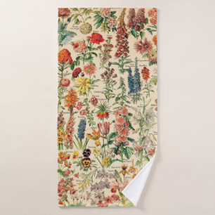 Vintage Flowers Bath Towel