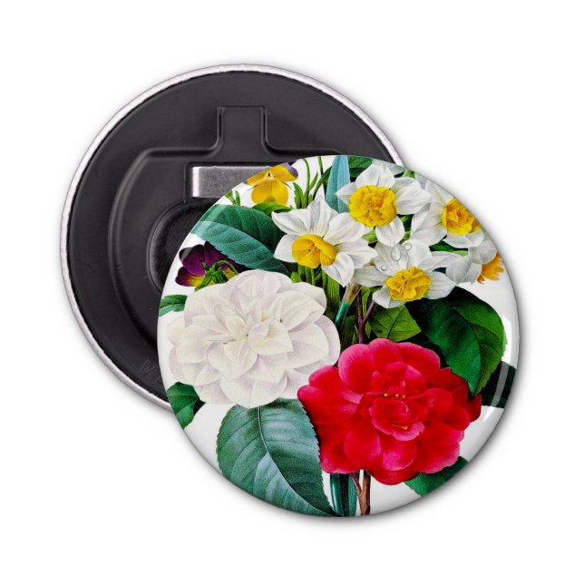 Vintage Flowers Bottle Opener (Front)