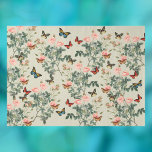 Vintage Flowers & Butterflies Decoupage Pewter Vs2 Tissue Paper<br><div class="desc">Vintage butterflies and flowers on pewter tissue paper is perfect for stuffing a gift bag. Also,  great for decoupage,  scrap booking,  junk journals,  invitations,  or any of your creative projects. Version 2.</div>