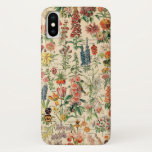 Vintage Flowers by Adolphe Millot iPhone X Case<br><div class="desc">Vintage Flowers by Adolphe Millot. 
Please visit my store for more interesting design and more colour choice => zazzle.com/colorfulworld*</div>