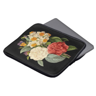 Vintage Flowers, Camellias and Narcissus, Redoute Laptop Sleeve