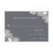Vintage Flowers Charcoal Grey Wedding RSVP