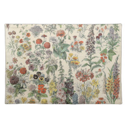 Vintage Flowers Cloth Placemat