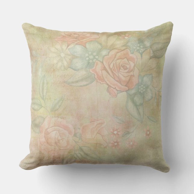 Vintage Flowers Cushion (Front)
