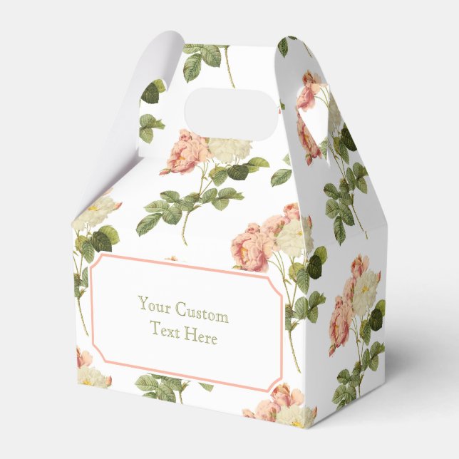 Vintage Flowers custom favour boxes 2 (Front Side)