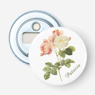 Vintage Flowers custom monogram bottle opener 2