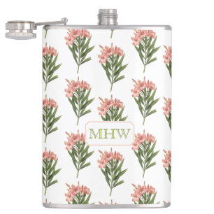 Vintage Flowers custom monogram flasks 3
