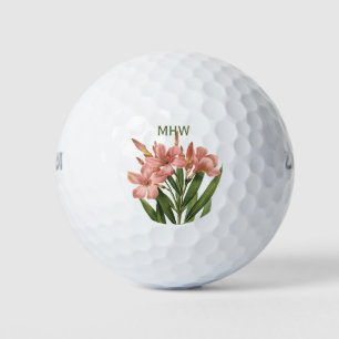 Vintage Flowers custom monogram golf balls 3