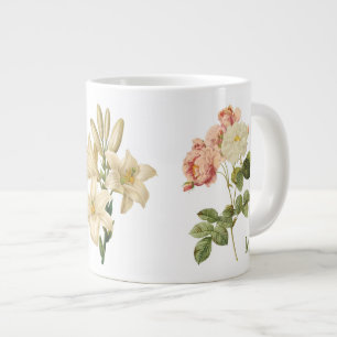 Vintage Flowers custom monogram mugs