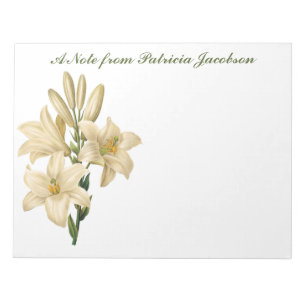 Vintage Flowers custom monogram notepads 1