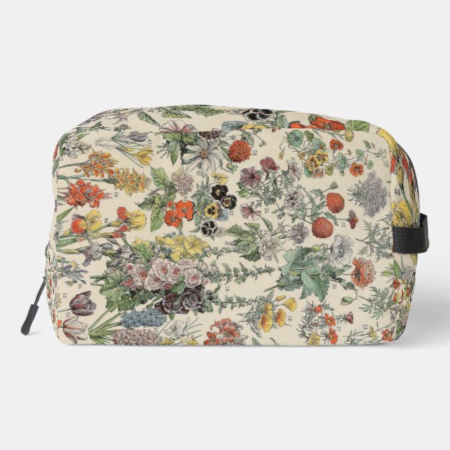 Vintage Flowers Dopp Kit (Back)