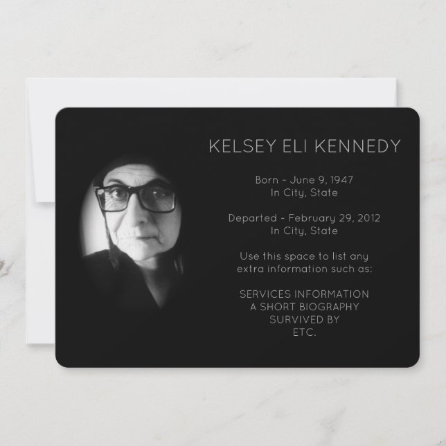 vintage flowers elegant funeral (Front)