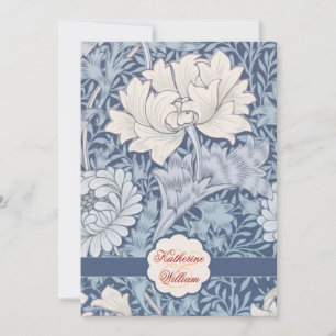 vintage flowers engagement party invitations