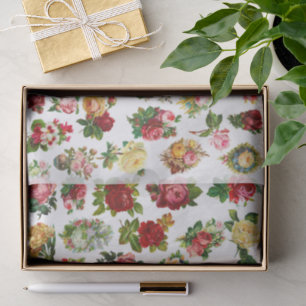Vintage Flowers English Roses Tissue Paper
