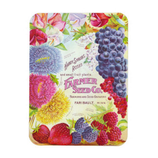 Vintage Flowers & Fruit Magnet