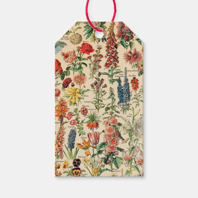 Vintage Flowers Gift Tags (Front)