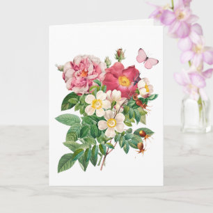 Vintage Flowers Greeting Card