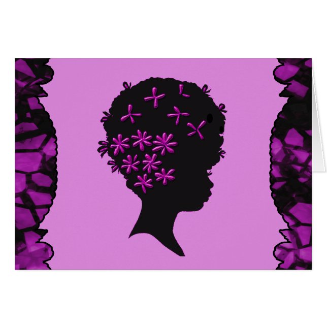 Vintage Flowers In Afro (Front Horizontal)