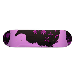 Vintage Flowers In Afro Skateboard