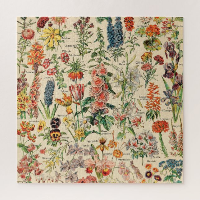 Vintage Flowers Jigsaw Puzzle (Vertical)