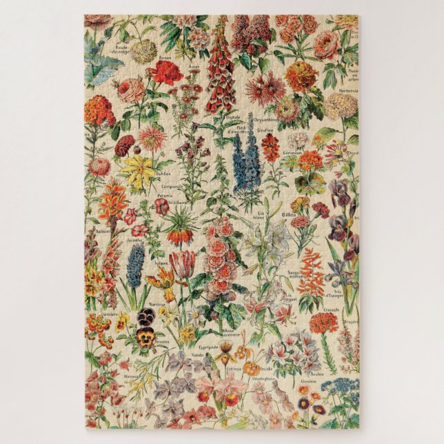 Vintage Flowers Jigsaw Puzzle (Vertical)
