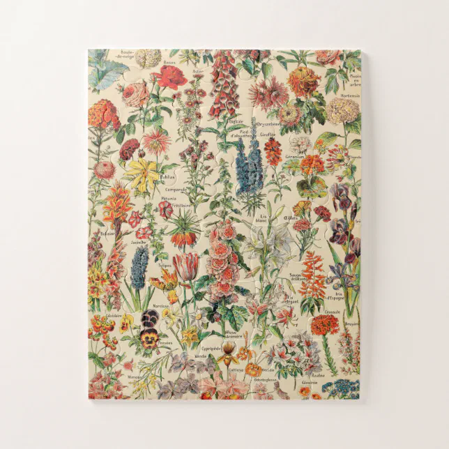 Vintage Flowers Jigsaw Puzzle | Zazzle