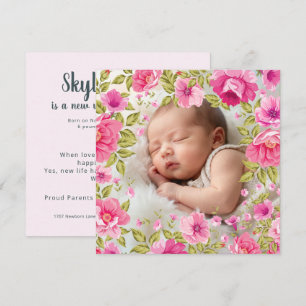 Vintage Flowers & Leaves Frame - Square 1 + text