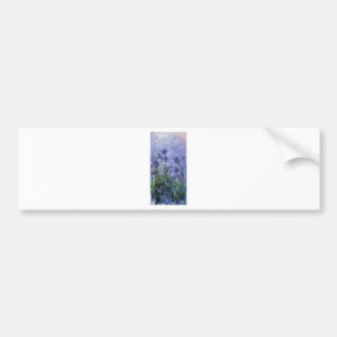 vintage flowers lilac-irises-1917 monet. bumper sticker