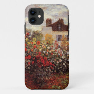 vintage flowers monet-s-garden-in-argenteuil-sun iPhone 11 case
